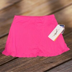 X by Gottex Pink Ruffle Hem Skort
